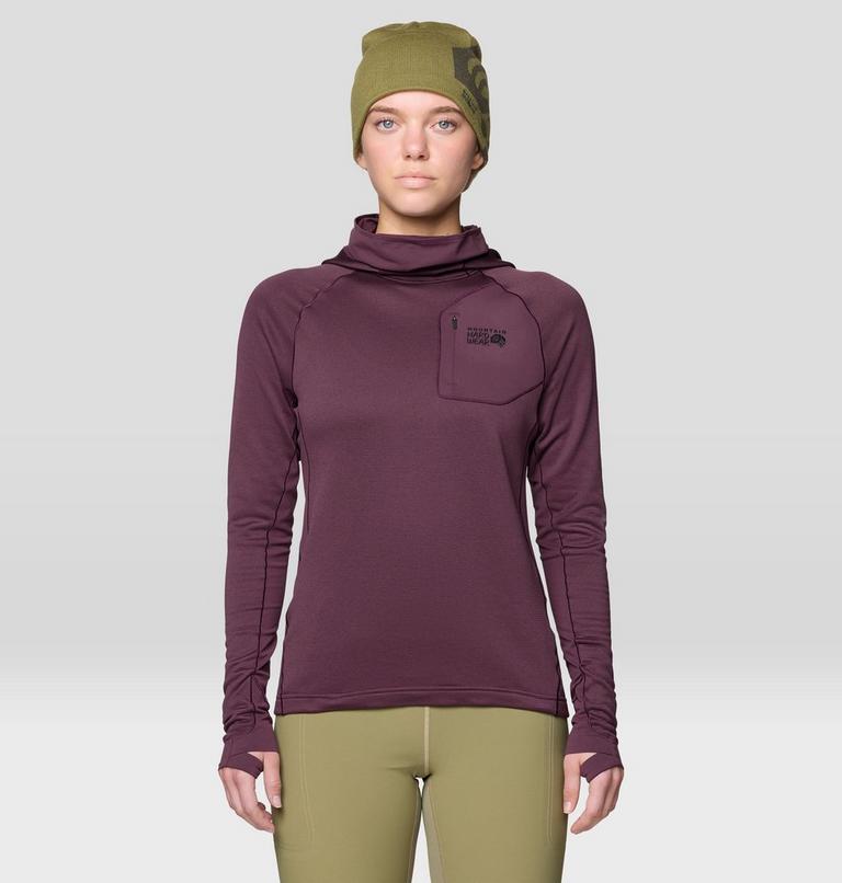 Women's Up First Tech Fleece Hoody, Color: Blackberry, image 1