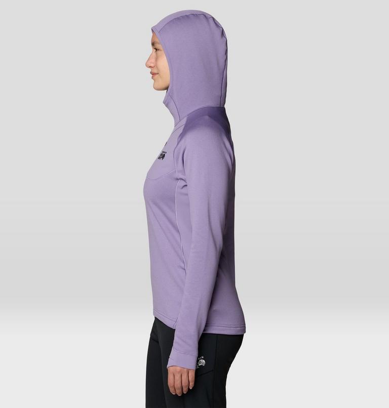 Women's Up First Tech Fleece Hoody, Color: Violet Stone, image 4