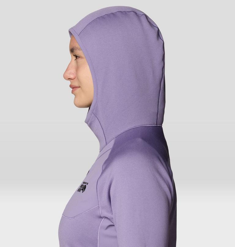 Women's Up First Tech Fleece Hoody, Color: Violet Stone, image 7
