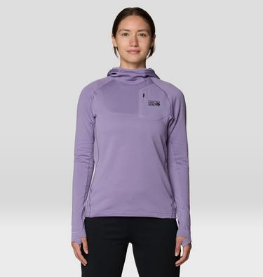 Women's Up First Tech Fleece Hoody, Color: Violet Stone, image 1