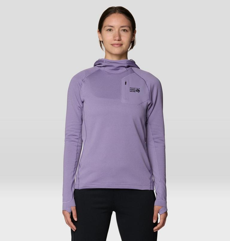 Women's Up First Tech Fleece Hoody, Color: Violet Stone, image 1