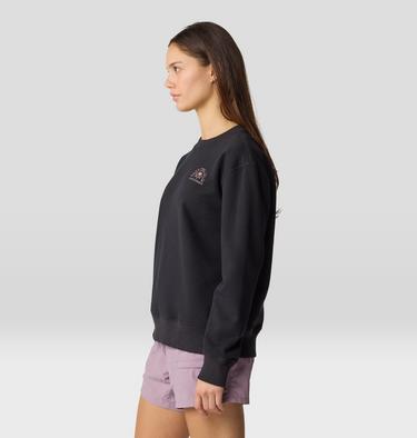 Women's Seek Floral Pullover Crew, Color: Black, image 7