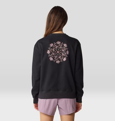 Women's Seek Floral Pullover Crew, Color: Black, image 6