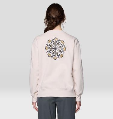 Women's Seek Floral Pullover Crew, Color: Talc, image 10