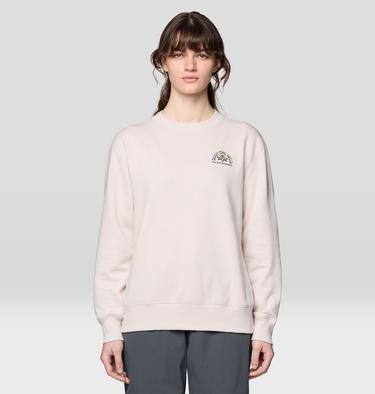 Women's Seek Floral Pullover Crew, Color: Talc, image 9