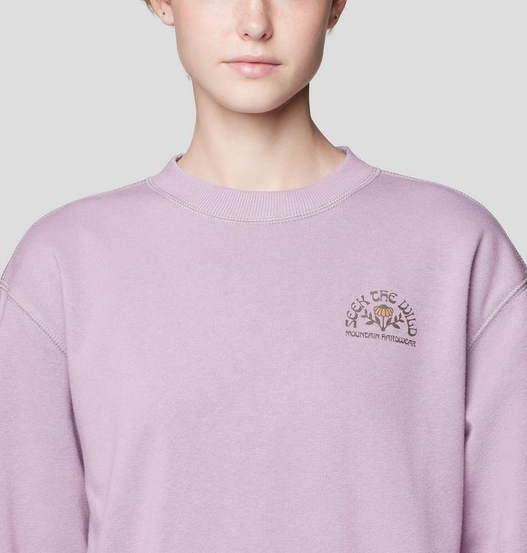 Women's Seek Floral Pullover Crew, Color: Daze, image 4