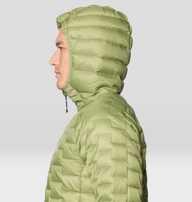 Men's Temescalborz Down Hoody, Color: Light Cactus, image 7