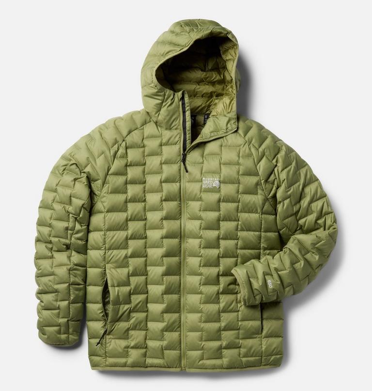 Men's Temescalborz Down Hoody, Color: Light Cactus, image 2