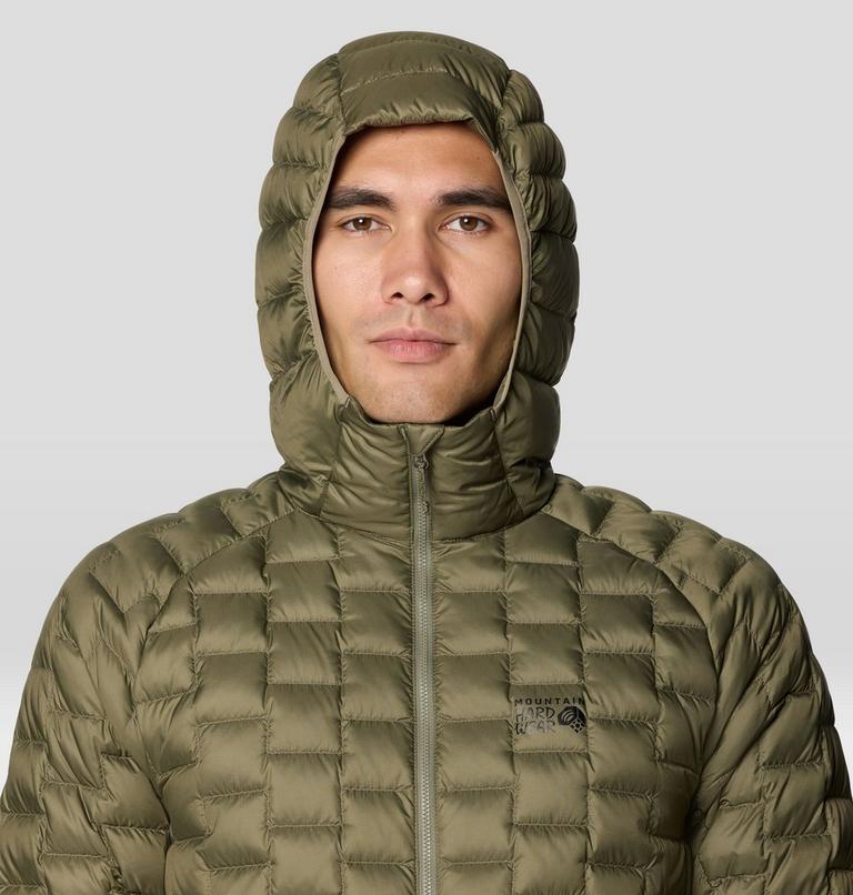 Homme Temescalborz Duvet Chandail à capuchon, Color: Stone Green, image 5