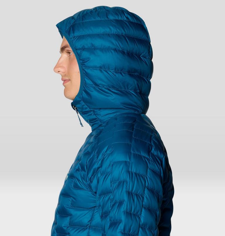 Men's Temescalborz Down Hoody, Color: Dark Caspian, image 5