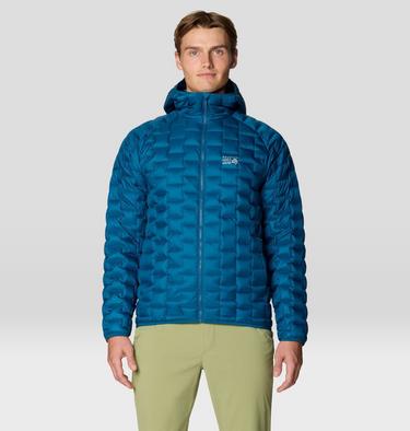 Men's Temescalborz Down Hoody, Color: Dark Caspian, image 3