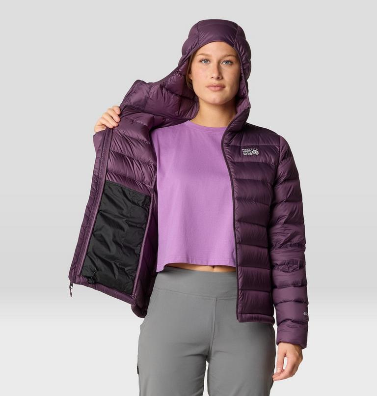 Women's Tiberondack Down Hoody, Color: Dusty Purple, image 5
