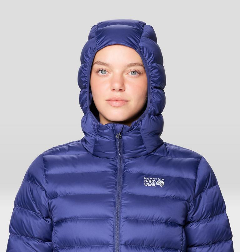 Women's Tiberondack Down Hoody, Color: Lapis Dusk, image 6