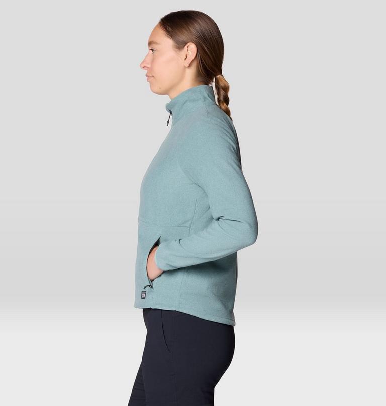 Women's Oakoram Fleece Full Zip, Color: Blue Sage Heather, image 3
