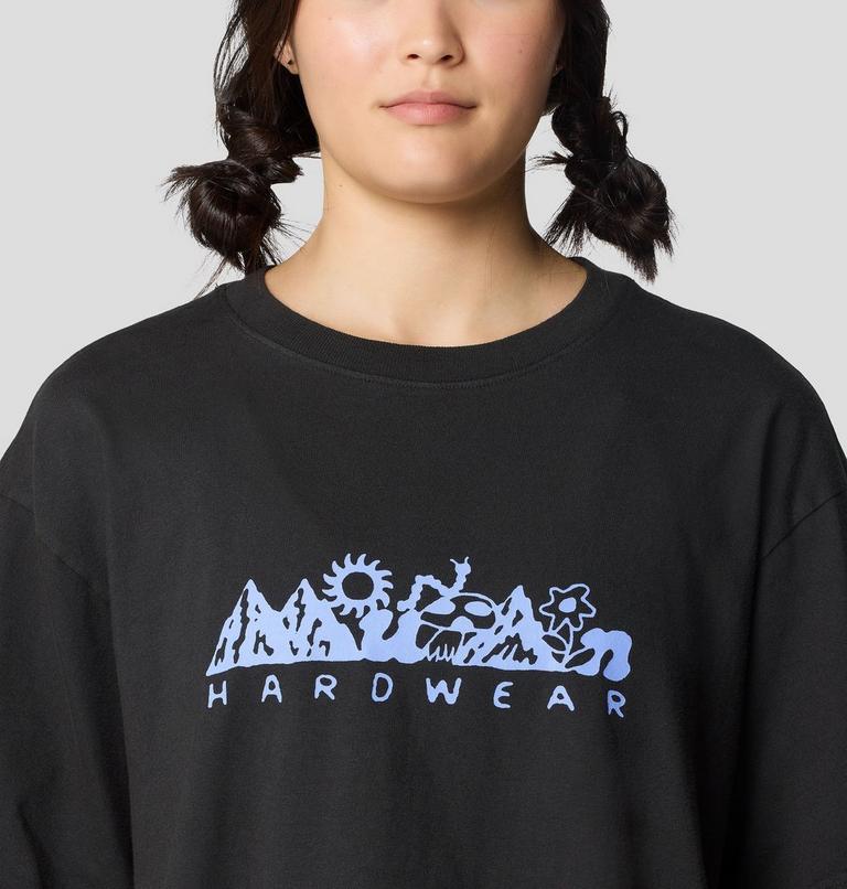 Women's MHW Sun Stash Collab Crop Short Sleeve, Color: Stealth Grey, image 4