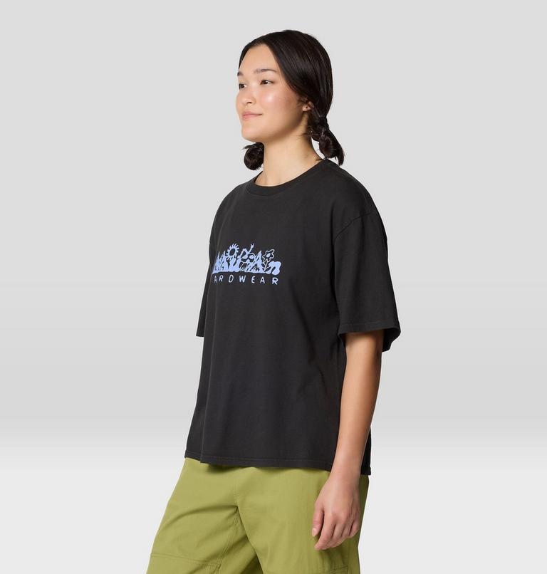 Women's MHW Sun Stash Collab Crop Short Sleeve, Color: Stealth Grey, image 5