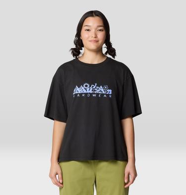 Women's MHW Sun Stash Collab Crop Short Sleeve, Color: Stealth Grey, image 5