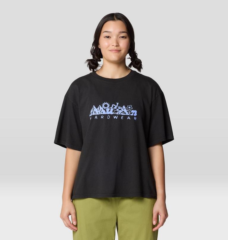 Women's MHW Sun Stash Collab Crop Short Sleeve, Color: Stealth Grey, image 1