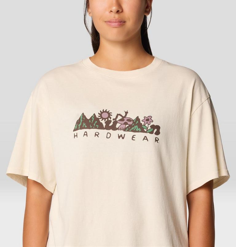 Women's MHW Sun Stash Collab Crop Short Sleeve, Color: Stone, image 4