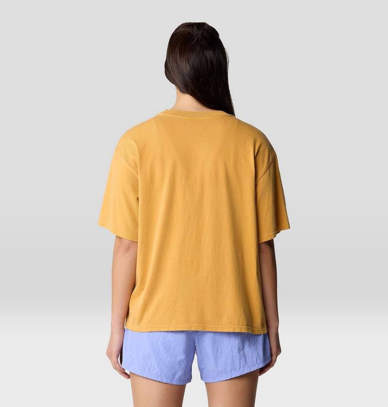 Women's MHW Sun Stash Collab Crop Short Sleeve, Color: Sundown Gold, image 2