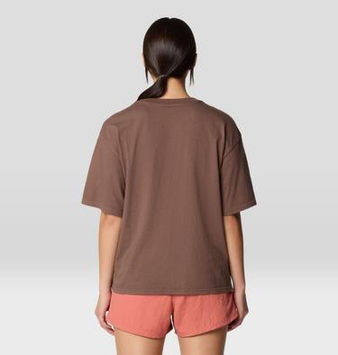 Women's MHW Mountains Collab Short Sleeve, Color: Carob, image 6