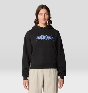 Women's MHW Sun Stash Collab Crop Hoody, Color: Stealth Grey, image 5