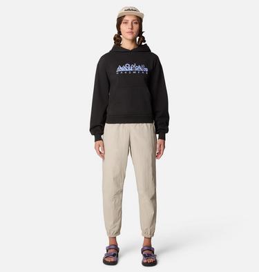 Women's MHW Sun Stash Collab Crop Hoody, Color: Stealth Grey, image 6