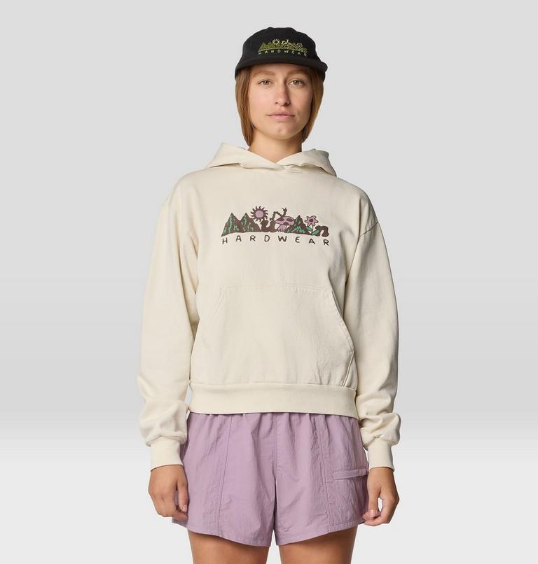 Women's MHW Sun Stash Collab Crop Hoody, Color: Stone, image 5