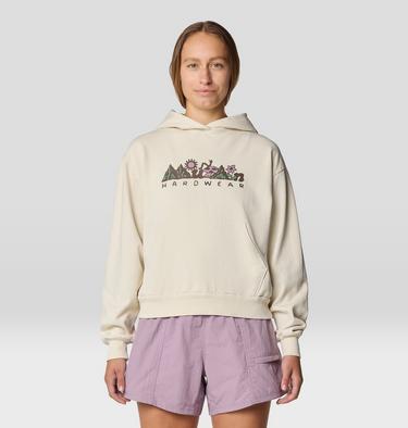 Women's MHW Sun Stash Collab Crop Hoody, Color: Stone, image 9