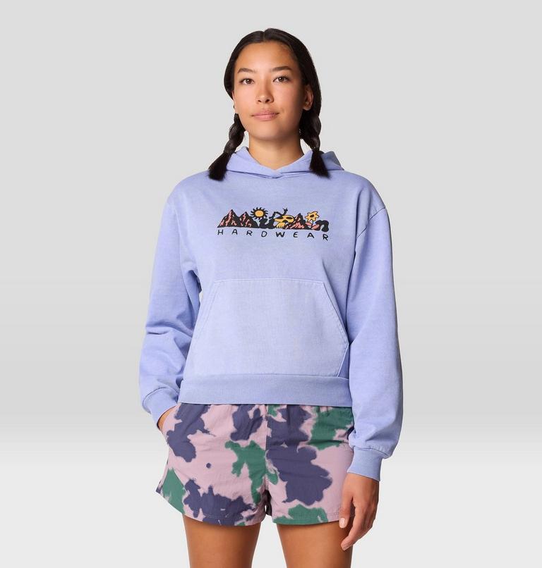 Women's MHW Sun Stash Collab Crop Hoody, Color: Light Illusion, image 6