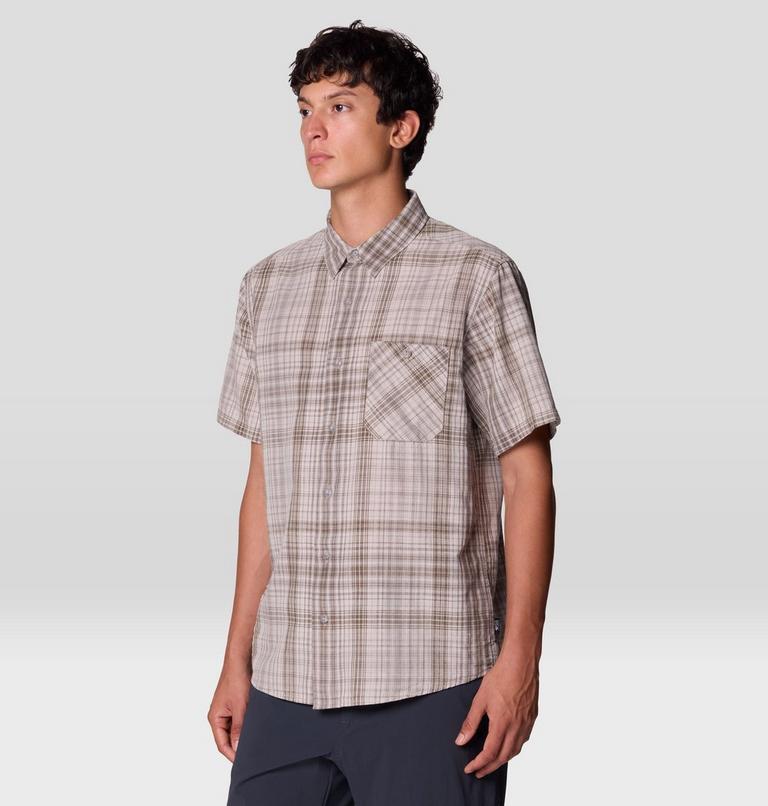 Men's Cottonwood Lite Short Sleeve Shirt, Color: City Fog Friction Plaid, image 4