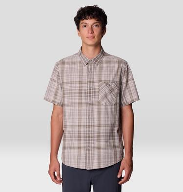 Men's Cottonwood Lite Short Sleeve Shirt, Color: City Fog Friction Plaid, image 1