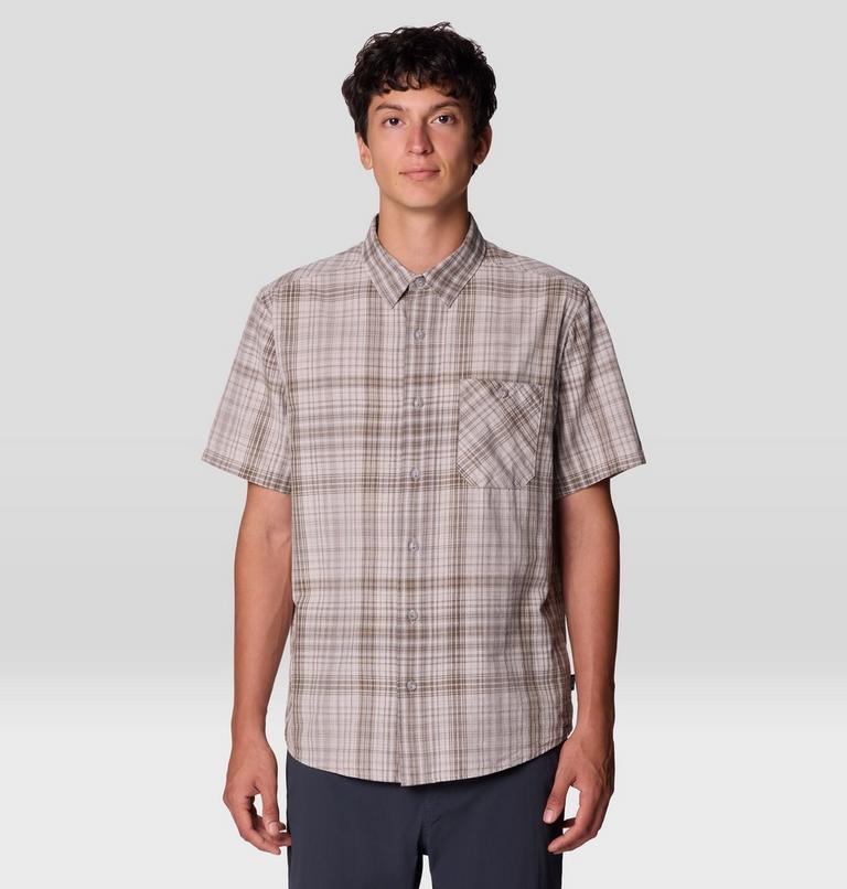 Men's Cottonwood Lite Short Sleeve Shirt, Color: City Fog Friction Plaid, image 1