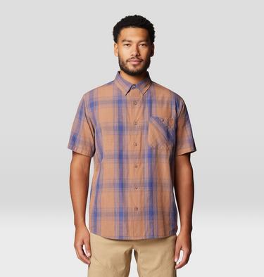 Men's Cottonwood Lite Short Sleeve Shirt, Color: New Clay Convoy Plaid, image 1
