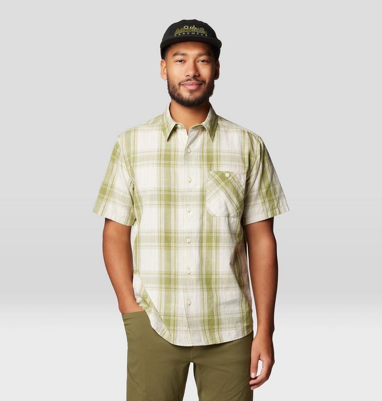 Men's Cottonwood Lite Short Sleeve Shirt, Color: Light Cactus Convoy Plaid, image 6