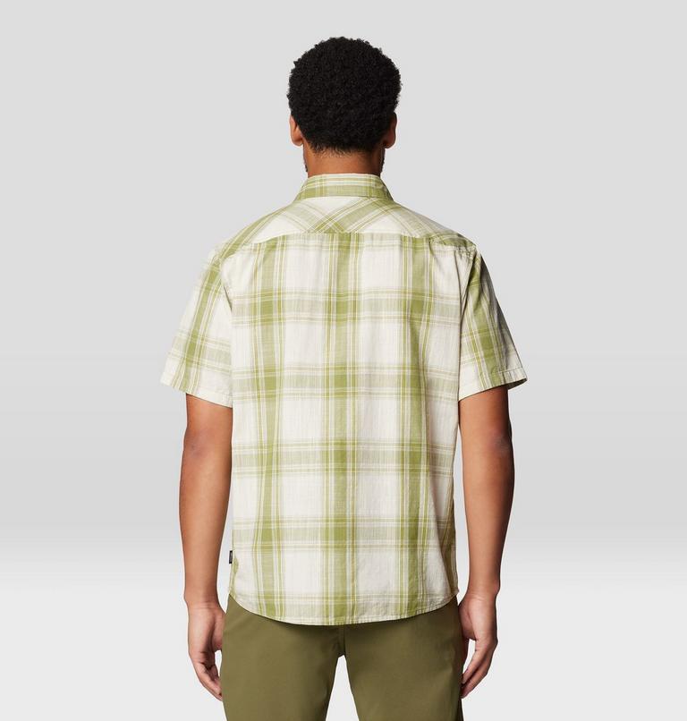 Men's Cottonwood Lite Short Sleeve Shirt, Color: Light Cactus Convoy Plaid, image 3