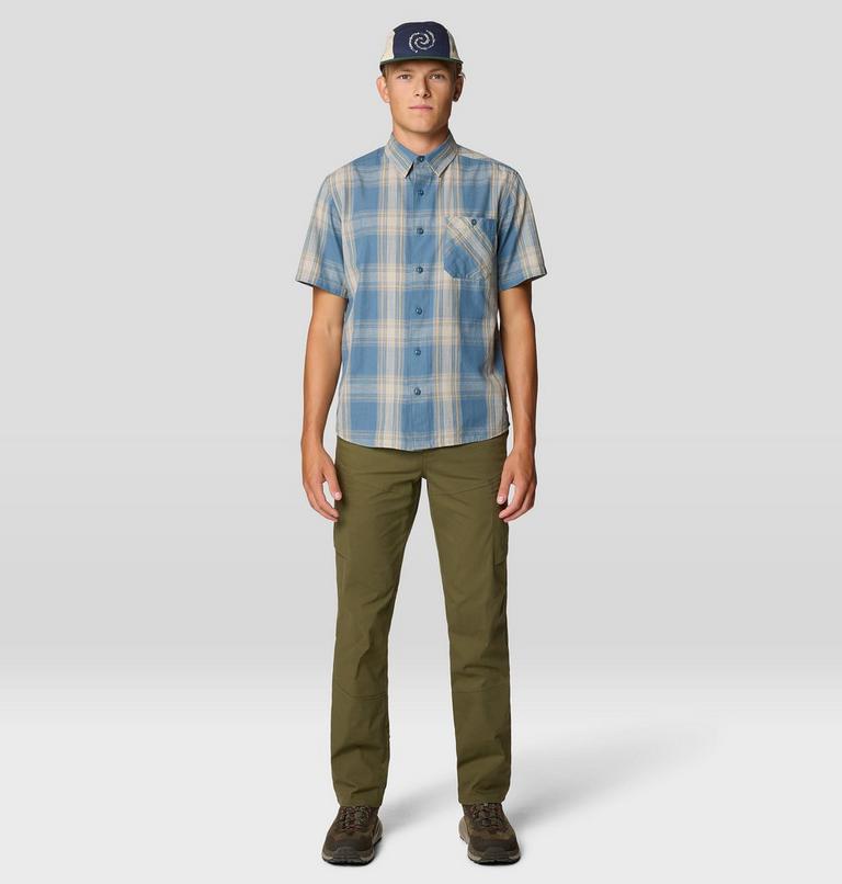 Men's Cottonwood Lite Short Sleeve Shirt, Color: Adriatic Blue Convoy Plaid, image 2