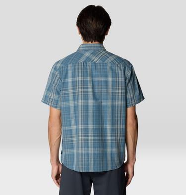 Men's Cottonwood Lite Short Sleeve Shirt, Color: Adriatic Blue Friction Plaid, image 6