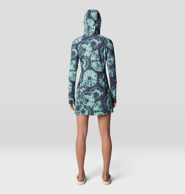 Women's Crater Lake Dress, Color: Lapis Dusk Spore Dye Print, image 8
