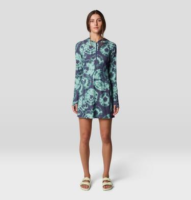 Women's Crater Lake Dress, Color: Lapis Dusk Spore Dye Print, image 5