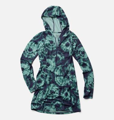 Women's Crater Lake Dress, Color: Lapis Dusk Spore Dye Print, image 7