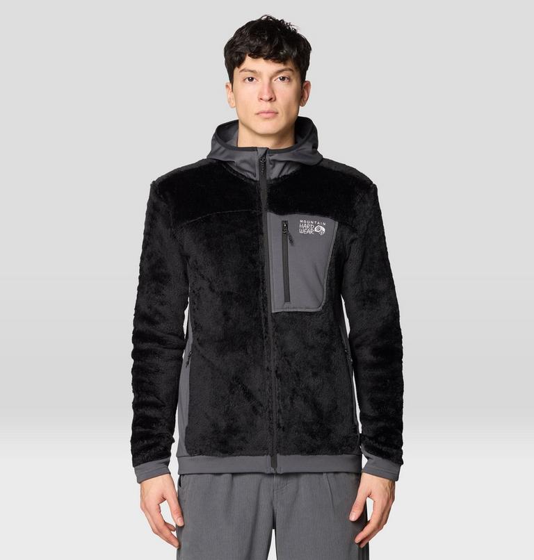 Men's Polartec® High Loft Hooded Jacket, Color: Black, Volcanic, image 1