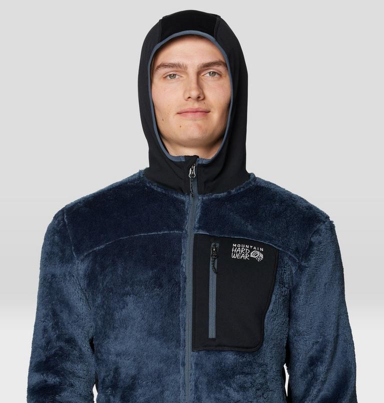 Men's Polartec® High Loft Hooded Jacket, Color: Moon Blue, Black, image 5