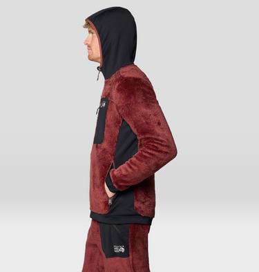 Men's Polartec® High Loft Hooded Jacket, Color: Bourbon Brown, Black, image 12