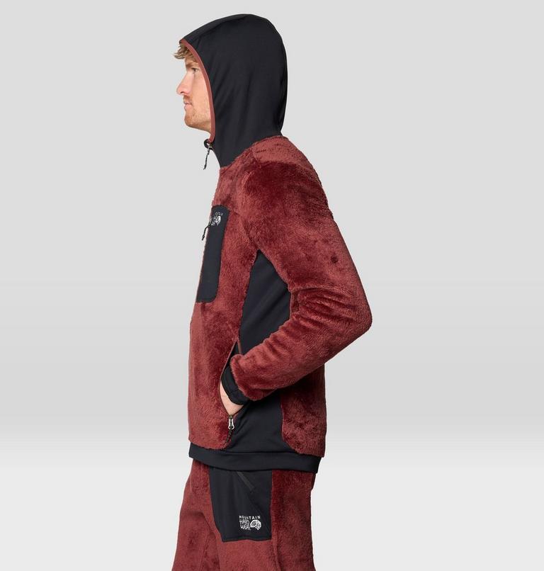Men's Polartec® High Loft Hooded Jacket, Color: Bourbon Brown, Black, image 4