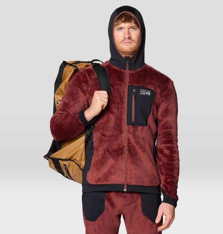 Men's Polartec® High Loft Hooded Jacket, Color: Bourbon Brown, Black, image 5