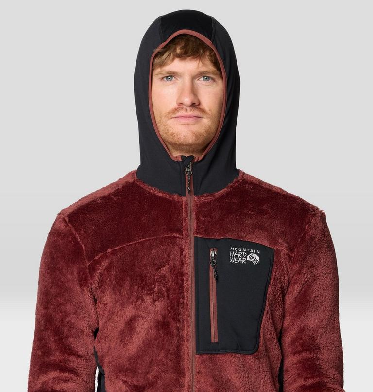 Men's Polartec® High Loft Hooded Jacket, Color: Bourbon Brown, Black, image 6