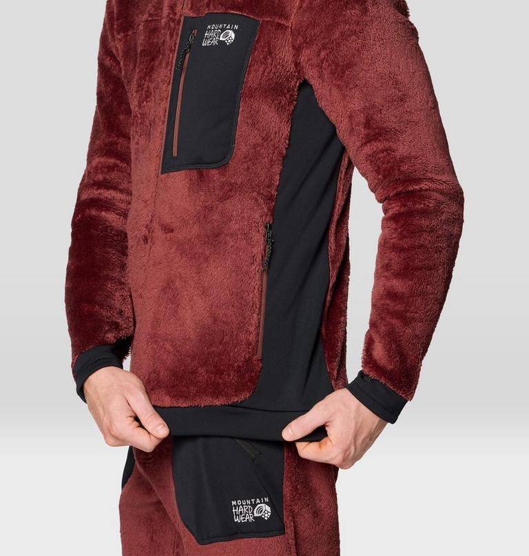 Men's Polartec® High Loft Hooded Jacket, Color: Bourbon Brown, Black, image 7