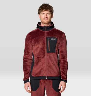 Men's Polartec® High Loft Hooded Jacket, Color: Bourbon Brown, Black, image 9