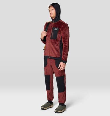 Men's Polartec® High Loft Hooded Jacket, Color: Bourbon Brown, Black, image 10